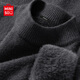 名創(chuàng)優(yōu)品（MINISO）加絨毛衣男秋冬不易起球加厚保暖內(nèi)搭打底衫男士線衣半高領針織衫 【加厚一體絨】灰色(純色) L 175(體重120-140斤)