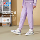特步童裝男女童褲子春夏新款兒童百搭長(cháng)褲梭織速干柔軟舒適運動(dòng)束口褲 羅蘭紫 【秋冬加絨六邊形款】 170 cm