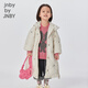 jnby by JNBY江南布衣童裝冬裝男女童長款羽絨服連帽刺繡圖案兒童1N0C13601 056冷灰白 110 cm