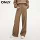 ONLY秋季時(shí)尚百搭高腰顯瘦直筒褲休閑褲女|12411D008 E11 斑紋沙色 165/68A/M