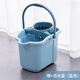 建工拖把桶水桶地拖桶單桶擠水桶家用拖布桶老式加厚塑料帶滑輪 【比同行更厚更大】拖把桶（藍(lán)色