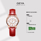 格雅（GEYA）手表女士手表自動(dòng)進(jìn)口機芯機械表防水女表 送女友 78009 魅力紅【進(jìn)口機械機芯】