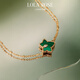 LOLA ROSE羅拉玫瑰Ivy常青藤系列手鏈香檳金手鏈女節日禮物生日禮物女 LR80038-孔雀石