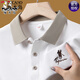 啄木鳥(niǎo)夏季男士短袖t恤純棉保羅高端刺繡翻領(lǐng)Polo 衫半袖上衣男裝 短袖T207白色 L 170120-135斤