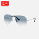 雷朋（RayBan）男女款飛行員系列太陽(yáng)鏡復古漸變色時(shí)尚感墨鏡0RB3025 003/3f銀色鏡框淺藍色漸變鏡片 尺寸58
