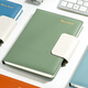 申士（SHEN SHI）【全網(wǎng)低價(jià)】A5筆記本子拼接風(fēng)皮扣記事本小中高大學(xué)生文具日記本可定制100張 809綠色1本
