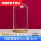 默然諾爾軟木塞永生花玻璃罩玫瑰花擺件盲盒防塵干花玻璃罩展示盒 柱形7*12cm軟木塞底座