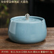 穎香陶瓷帶蓋煙灰缸家用客廳辦公室防飛灰創(chuàng  )意個(gè)性潮流時(shí)尚裝飾煙灰缸 帶蓋【汝窯煙灰缸】天藍色