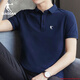 喬丹短袖t恤男裝POLO衫翻領(lǐng)夏季休閑速干透氣跑步健身服運動(dòng)短袖T男士 1314日蝕藍-polo翻領(lǐng) S