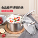 鉑帝斯（BODEUX）奶鍋寶寶輔食鍋嬰兒煎煮一體鍋不銹鋼無涂層電磁燃?xì)馔ㄓ?香榭奶鍋 16cm