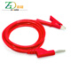 資冠 黃銅鱷魚夾帶硅膠線轉(zhuǎn)4mm香蕉插頭 15A耐高壓1000V電力測(cè)試線導(dǎo)線 紅色1米