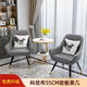 陽(yáng)臺(tái)休閑家具北歐輕奢臥室沙發(fā)椅子套裝茶桌三件套一桌二椅休閑椅 金架勞倫白_灰色_灰色（皮質(zhì)）