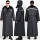 戌衛黑色棉大衣保安大衣冬季超長(cháng)款防寒加厚保暖東北冷庫棉衣軍大衣 黑色反光加絨大衣帶帽超長(cháng)135cm 均碼(適合身高163cm-188cm)
