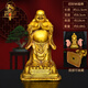 銅瑞祥黃銅彌勒站佛面擺件笑佛彌勒佛辦公室客廳寺廟裝飾工藝佛像 招財(cái)納福佛小號 重約0.8kg