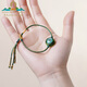五路財手繩藏式琉璃唐卡手工編制手鏈龍五爺男女款端午節送禮物 綠色