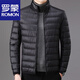 羅蒙（ROMON）輕薄羽絨服男士2026秋冬季新款休閑超輕便立領(lǐng)短款保暖外套 黑色 XL 180