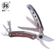 釰牌 日本福岡工具 便攜多功能園林剪樹(shù)枝剪小刀鋸子組合9pcs F0-4118折疊園林剪刀組合