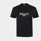巴利（BALLY）男士時(shí)尚潮牌經(jīng)典大牌LOGO純棉短袖T恤 603086 05021 黑色 F000（偏大1碼） L