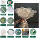 維諾亞diy手工制作禮物材料包  滿天星DIY手工制作串珠花束生日禮物女生 玻璃紙雙燈+800顆珠子花束材料包 (需要自己手工制作DIY)