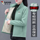 啄木鳥(niǎo)品牌戶(hù)外雙面絨搖粒絨短外套女2025春秋新款中年春裝抓絨開(kāi)衫衛衣 豆綠 2XL (建議120斤-135斤)