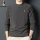 暇步士（XBS）男士半高領(lǐng)打底衫新款春秋冬季內搭長(cháng)袖T恤德絨純色衛衣衫 灰色 180/96A 160-180斤