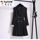 啄木鳥(niǎo)黑色西服套裝女大尺碼2026春季新款胖美眉氣質(zhì)感外套西褲套裝 黑色外套單件 2XL 建議140-160斤