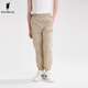 POLOWALK童裝2024新品夏季長(cháng)褲休閑褲男童褲子寬松束腳褲 卡其 150cm