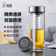 希諾（HEENOOR）雙層玻璃杯男士高檔保溫車載水杯家用隔熱大容量茶杯定制新年送禮 6596-410毫升+較大款 假一罰萬