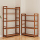 絲竹閣置物架簡(jiǎn)易落地客廳臥室廚房收納多層實(shí)木靠墻貨架窄現代儲物架子 茶色楠竹平板置物架 六層-長(cháng)70寬25高155CM