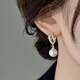 伊燦長(cháng)款水鉆蛇形仿珍珠耳墜女小眾耳釘名媛高級感耳環(huán)2025年新款耳飾 長(cháng)款顯臉瘦水鉆仿珍珠耳墜