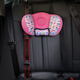 詩(shī)貝樂(lè )汽車(chē)兒童安全帶調節固定器防勒脖限位器輔助帶護肩套簡(jiǎn)易安全座椅 紅黑防勒脖安全帶+粉太空 護頸枕