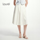 Laurèl【棉】25春新款棉質(zhì)A字中長款傘裙女LWD361Q00200 純凈白 S 160/66A