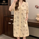 莫代爾帶胸墊睡裙女夏天季網(wǎng)紅風帕洽狗可愛睡衣女士短袖寬松孕婦連衣裙 5104 開衫英文小狗【帶胸墊】 160(M)