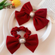 梵緹婭紅色絲絨大蝴蝶結頭飾兒童網(wǎng)紅頭繩女童發(fā)夾女后腦勺發(fā)飾 過(guò)年喜慶頭飾丨新年2件丨