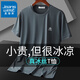真維斯（Jeanswest）冰絲短袖t恤男士夏季爸爸透氣衣服2025新款速干運動體恤半袖男裝 深灰色 XL 135至145斤