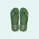 PANIAPANIA泰國進(jìn)口天然橡膠人字拖鞋男夏季休閑沙灘夾腳戶(hù)外 綠底+綠帶 40-41