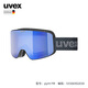 UVEX pyrit FM滑雪鏡 德國優(yōu)維斯男女單雙板超長(cháng)防霧防紫外線(xiàn)滑雪眼鏡 【全鍍膜】啞光黑-藍/S2