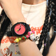 FUNTIME手表女款學(xué)生多巴胺潮流百搭日系卡通可愛初高中女生高顏值石英表 微醺黑莓 禮盒包裝 40mm