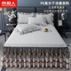 南極人冰絲席涼席三件套可機洗高端PE準分子床裙式空調席家用可折疊軟席 夢(mèng)之約灰-雙層蕾絲刺繡 180x200cm床裙款涼席三件套