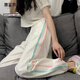 漫藍(lán)夢運(yùn)動(dòng)褲女寬松八分九分束腳春夏季燈籠衛(wèi)褲小個(gè)子顯瘦白色休閑褲子 彩虹九分褲白色 M