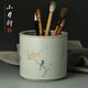 小月軒 景德鎮(zhèn)陶瓷器秋實(shí)圖大筆筒 手繪中國(guó)風(fēng)筆掭水盂印泥盒筆洗缸 文房四寶書(shū)法國(guó)畫(huà)高顏值收納擺件 手繪筆筒 大（直徑15 高13.8cm）