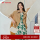 EP雅瑩女裝 寬松雙排扣短款風(fēng)衣外套 2025春裝新款7199Z 卡其色 L
