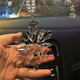 索飾輕奢汽車掛件水晶雪花車內吊飾后視鏡裝飾車載掛飾女神奔馳寶馬 透明雪花