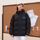 Champion冠軍潮牌情侶羽絨服2024秋冬新款連帽加厚外套 黑色 L