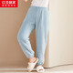 紅豆居家法蘭絨睡褲女秋冬蓬松陽(yáng)光絨柔軟舒適女士家居褲 JBJ820 淺天藍 165/72A 