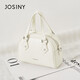 卓詩(shī)尼（Josiny）七夕感包包女新款質(zhì)感小眾百搭通勤斜挎包時(shí)尚大氣手提貝殼包 米白色