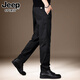 JEEP SPIRIT休閑褲男士夏季新款寬松直筒錐形百搭褲子男商務(wù)長褲高端輕奢男褲 YYN-507黑色 33
