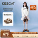 KISS CAT接吻貓女鞋趙昭儀/秦嵐同款8cm內增高太妃糖厚底德訓運動(dòng)小白鞋 慕斯棕 38 (240mm)