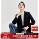 尚都比拉職業(yè)通勤西裝女春秋高級感面試正裝外套氣質(zhì)小西服 黑色 L