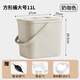 典筑茶水桶廢水桶泡功夫茶干濕分離方形茶渣桶茶臺下水接水茶漏垃圾桶 奶咖色方【大號11L】+排水套裝